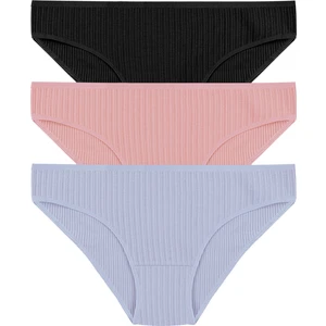 Kadın 3'lü Ajur  Slip