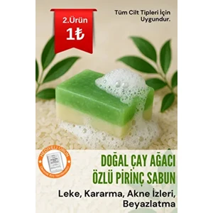 Leke ve Izleri, Beyazlatıcı Etkili, Doğal Çay Ağacı Özü Pirinç Sabunu 110 gr