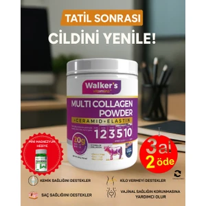 Walker`s %100 Saf ve Doğal Ceramide, Elastin, Cranberry, Içeren Çift Hidrolize Kolajen - Collagen