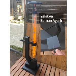 Mobimod House Füze Pelet Soba Yakıt ve Zaman Ayarlı  Tekerli Uzun Camlı