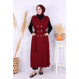 Triko Yelek 18301 Bordo