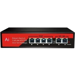 EZ-04PSE 4xfe+2xfe Yönetilemez Poe Switch (65WATT)