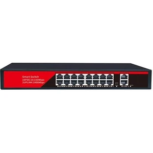 EZ-16PSF 16XFE+2XGE Yönetilemez Poe Switch (240 Watt)
