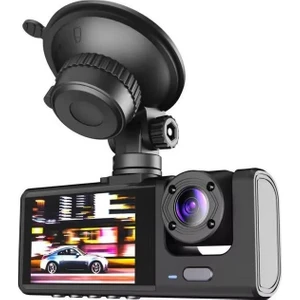 V20 Araç Içi Dikiz Dashcam 3 Kameralı Wifi Araba Kamerası