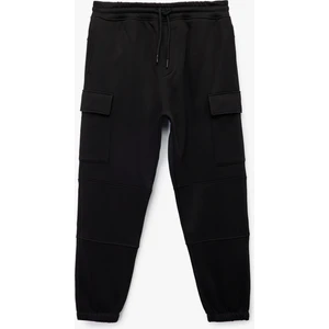 Şardonlu Kargo Cepli Beli Bağcıklı Jogger Eşofman Altı