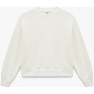 Üç Iplik Şardonlu Uzun Kollu Bisiklet Yaka Basic Sweatshirt