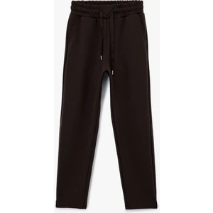 Yüksek Bel Modal Karışımlı Bağcıklı Cepli Jogger Eşofman Altı