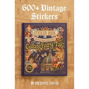 Hediye Ofisi 45 Sayfa Wintage Sticker Kitabı– Bullet Journal & Scrapbook Için Renkli Bantlar