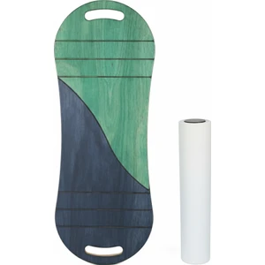 Wood Stone Art Yeşil/lacivert Denge Tahtası – Sörf Eğitim Tahtası – Kaykay Eğitim Tahtası – Balance Board – Roller Board
