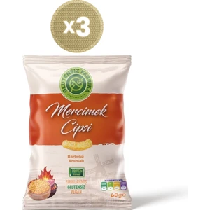 Glutensiz Fabrika Barbekü Soslu Mercimek Cipsi 60 g x 3 Paket (Glütensiz & Vegan)