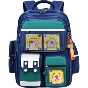 Hannah Peach Kapibala Okul Çantası Kızlar Sevimli Kapibara Sırt Çantası Ilkokul Öğrencileri Büyük Kapasiteli Kir Tutmaz Sırt (Yurt Dışından)