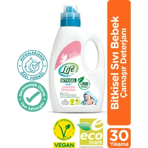 Life by Fakir Vegan Bitkisel Sıvı Bebek Çamaşır Deterjanı 1500ml