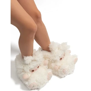 Lingo Kadın Hayvanlı Panduf Bej 36/41