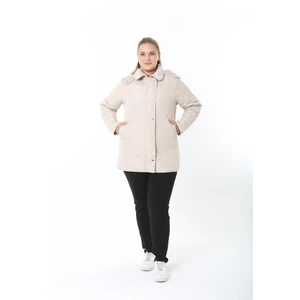 Su Itici Mont, Kapitone, Büyük Beden, Kapüşonlu, Içi Yumuşak Kürklü, Kışlık Mont