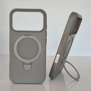 iPhone 17 Promax Magsafe ile Uyumlu Standlı Yumuşak Soft Mükemmel Manyetik Silikon Kılıf