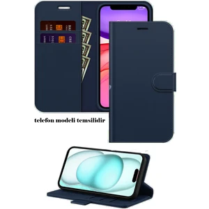 Samsung Galaxy A17 Uyumlu Standlı Cüzdanlı Kartlıklı Kapaklı Deri Kılıf