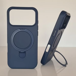 iPhone 17 Promax Magsafe ile Uyumlu Standlı Yumuşak Soft Mükemmel Manyetik Silikon Kılıf