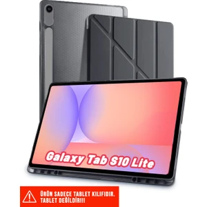 Samsung Galaxy Tab S10 Lite 10.9 Inch Uyumlu Tri-Folding Kalem Bölmeli Arkası Yumuşak Silikon Kılıf