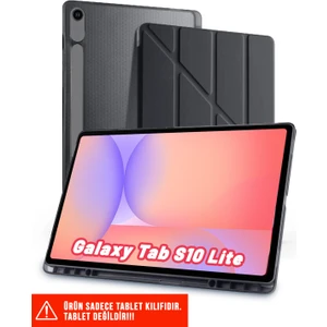 Samsung Galaxy Tab S10 Lite 10.9 Inch Uyumlu Tri-Folding Kalem Bölmeli Arkası Yumuşak Silikon Kılıf