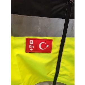 Türk Bayraklı Kan Grubu Aplikesi Cırt Bantlı