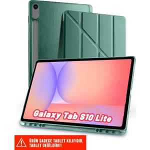 Samsung Galaxy Tab S10 Lite 10.9 Inch Uyumlu Tri-Folding Kalem Bölmeli Arkası Yumuşak Silikon Kılıf