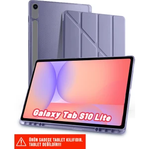 Samsung Galaxy Tab S10 Lite 10.9 Inch Uyumlu Tri-Folding Kalem Bölmeli Arkası Yumuşak Silikon Kılıf