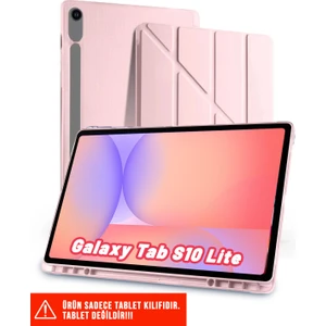 Samsung Galaxy Tab S10 Lite 10.9 Inch Uyumlu Tri-Folding Kalem Bölmeli Arkası Yumuşak Silikon Kılıf