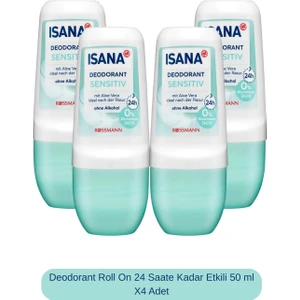 Deodorant Roll On 24 Saate Kadar Etkili 50 ml X4 Adet