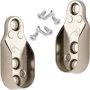 Boru Askı Flanşı Oval Dolap İçi Borusu Sabitleme Kıyafet Elbise Askı Aparatı Krom 45 mm (2 Adet)
