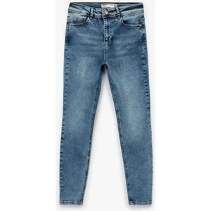 Yüksek Bel Skinny Indigo Kadın Jean Pantolon 6WAL40026MD