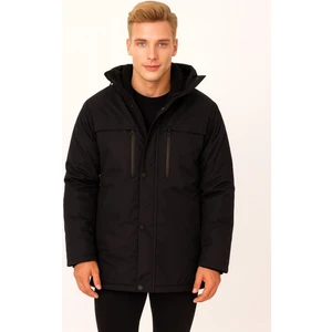 Spor Erkek Polarlı Su ve Rüzgar Geçirmez Kapüşonlu Mont & Kaban & Parka