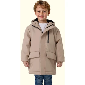 Spor Erkek Çocuk Kürklü Su Ve Rüzgar Geçirmez Kapüşonlu 3 Cep Mont & Kaban & Parka