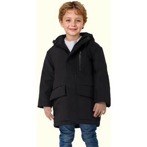 Spor Erkek Çocuk Kürklü Su Ve Rüzgar Geçirmez Kapüşonlu 3 Cep Mont & Kaban & Parka
