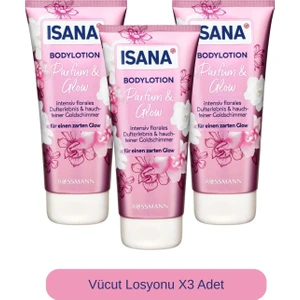 Vücut Losyonu Nemlendirici Etkiyle 3×50 ml Parfüm ve Işıltı İçeren