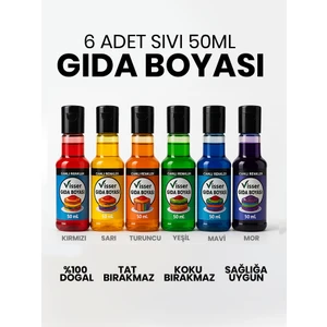 Sıvı Gıda Boyası 6 Adet 50ML