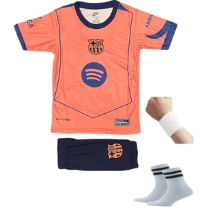 25-26 Yeni Sezon L.yamal 10 Numara Turuncu Çocuk Futbol Forması 4lü Set