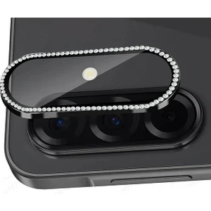 Samsung Galaxy A26 - A36 - A56 Taşlı Parlak Kamera Lens Koruyucu Cam ve Çerçeve Kamera Koruma Lensi