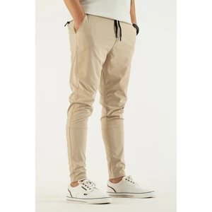 Erkek Taş Rengi Nefes Alan Likralı Esnek Kumaş Dar ve Bilek Paça Jogger Pantolon