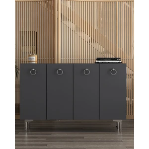 Demonte Dekor Lenorra Konsol Antrasit-Gümüş