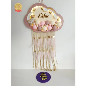 Bubble Ledli Bulut Bebek Kapı Süsü