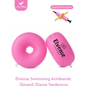 Çocuk Yüzme Kolluğu Seti (10-30 Kg) – Pompalı + Taşıma Çantalı - Pembe