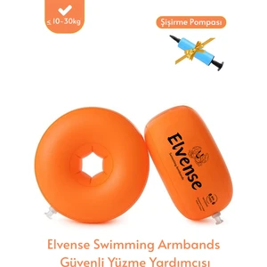 Çocuk Yüzme Kolluğu Seti (10-30 Kg) – Pompalı + Taşıma Çantalı Turuncu