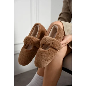 Ultra Yumuşak Lastikli Peluş Kadın Ev Babeti Günlük Babet Ses Yapmaz Hafif Taban Fenomen Babeti