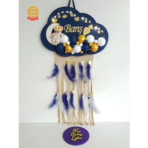 Bubble Ledli Bulut Bebek Kapı Süsü