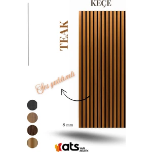 Keçe Tabanlı Duvar Paneli 60X280 cm – Ses Yalıtımlı Akustik Panel | 8 mm Kalınlık