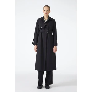 Gömlek Yaka Kemerli Kol Detaylı Trençkot