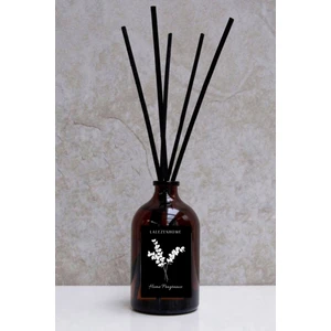 Home Bambu Çubuklu Oda Kokusu Vanilya Aromalı Amber Cam Şişe 100 ml Kahverengi