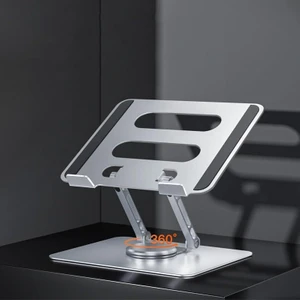 360 Derece Dönebilen Katlanabilir Isı Dağıtıcılı Alüminyum Alaşımlı Dizüstü Bilgisayar Standı Tablet Standı