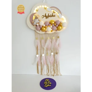 Bubble Ledli Bulut Bebek Kapı Süsü