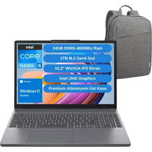 Ideapad Slim 3 Intel Core I5 13420H 24GB 1tb SSD 15.3" Wuxga Windows 11 Home Taşınabilir Bilgisayar 83K1004ETRWZ3 - Lenovo Çanta